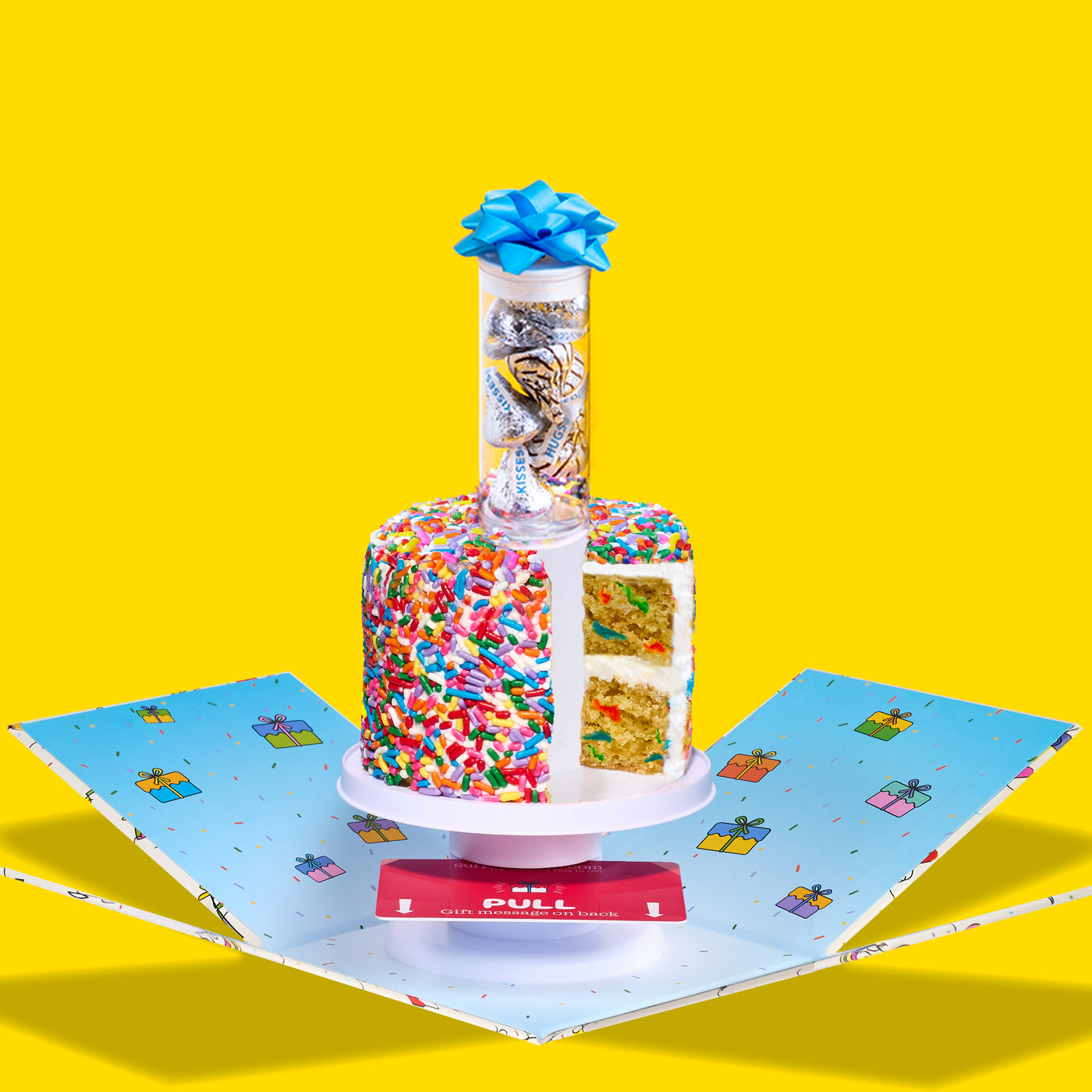 4" Rainbow Gluten Free Vanilla Confetti Surprise Cake®
