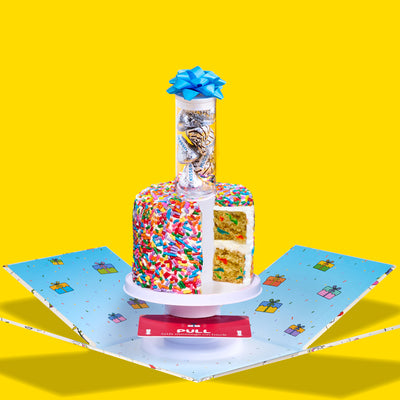 4" Rainbow Gluten Free Vanilla Confetti Surprise Cake®