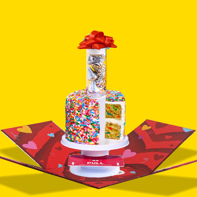 4" Rainbow Gluten Free Vanilla Confetti Surprise Cake®