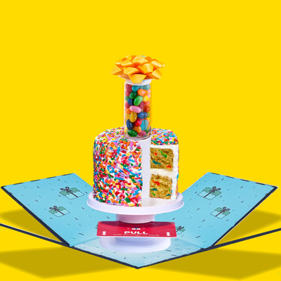 4" Rainbow Gluten Free Vanilla Confetti Surprise Cake®