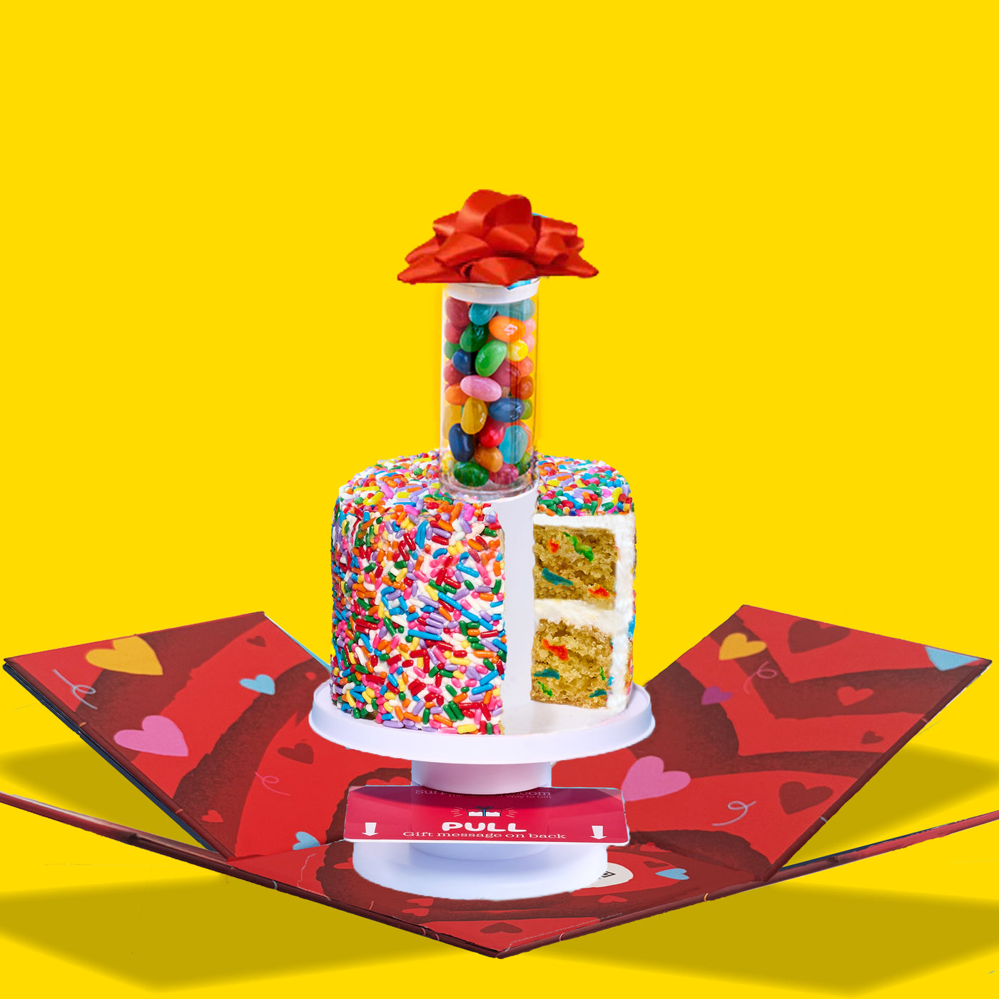 4" Rainbow Gluten Free Vanilla Confetti Surprise Cake®
