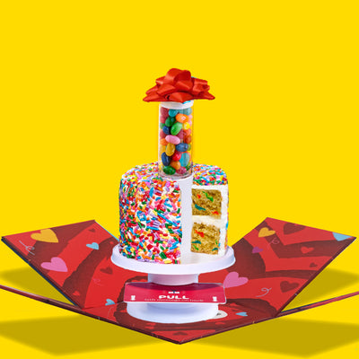 4" Rainbow Gluten Free Vanilla Confetti Surprise Cake®
