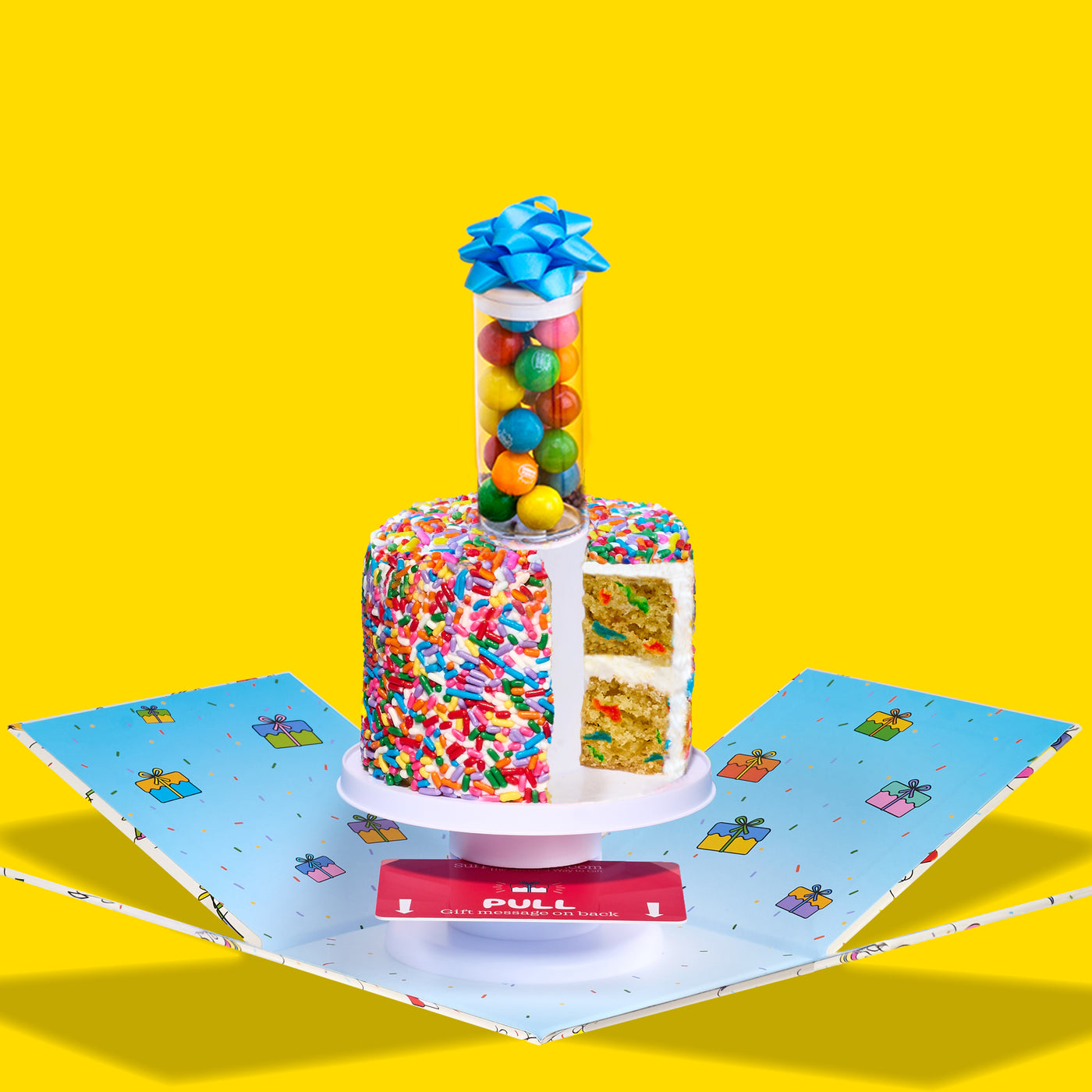 4" Rainbow Gluten Free Vanilla Confetti Surprise Cake®
