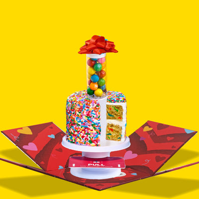 4" Rainbow Gluten Free Vanilla Confetti Surprise Cake®