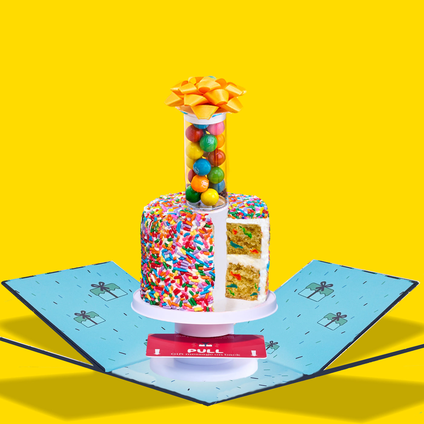 4" Rainbow Gluten Free Vanilla Confetti Surprise Cake®