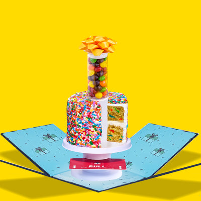 4" Rainbow Gluten Free Vanilla Confetti Surprise Cake®