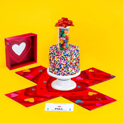 4" Rainbow Vanilla Confetti Surprise Cake®
