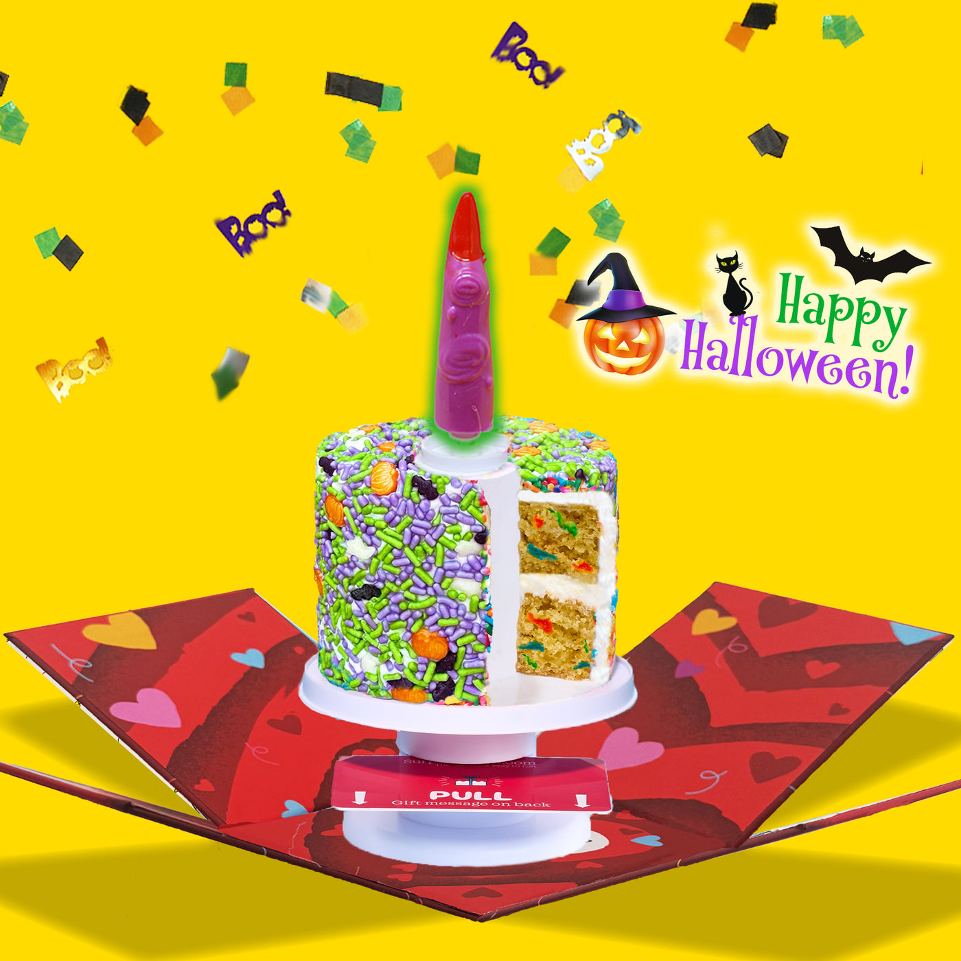 4"  Vanilla Halloween Surprise Cakes®