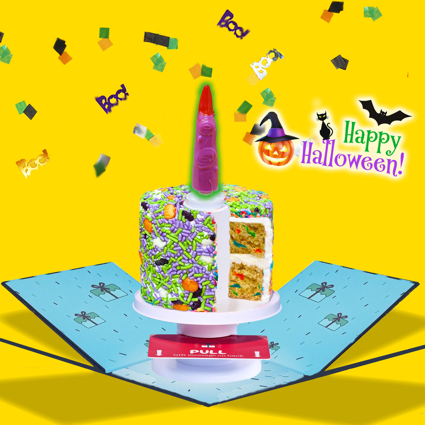 4"  Vanilla Halloween Surprise Cakes®