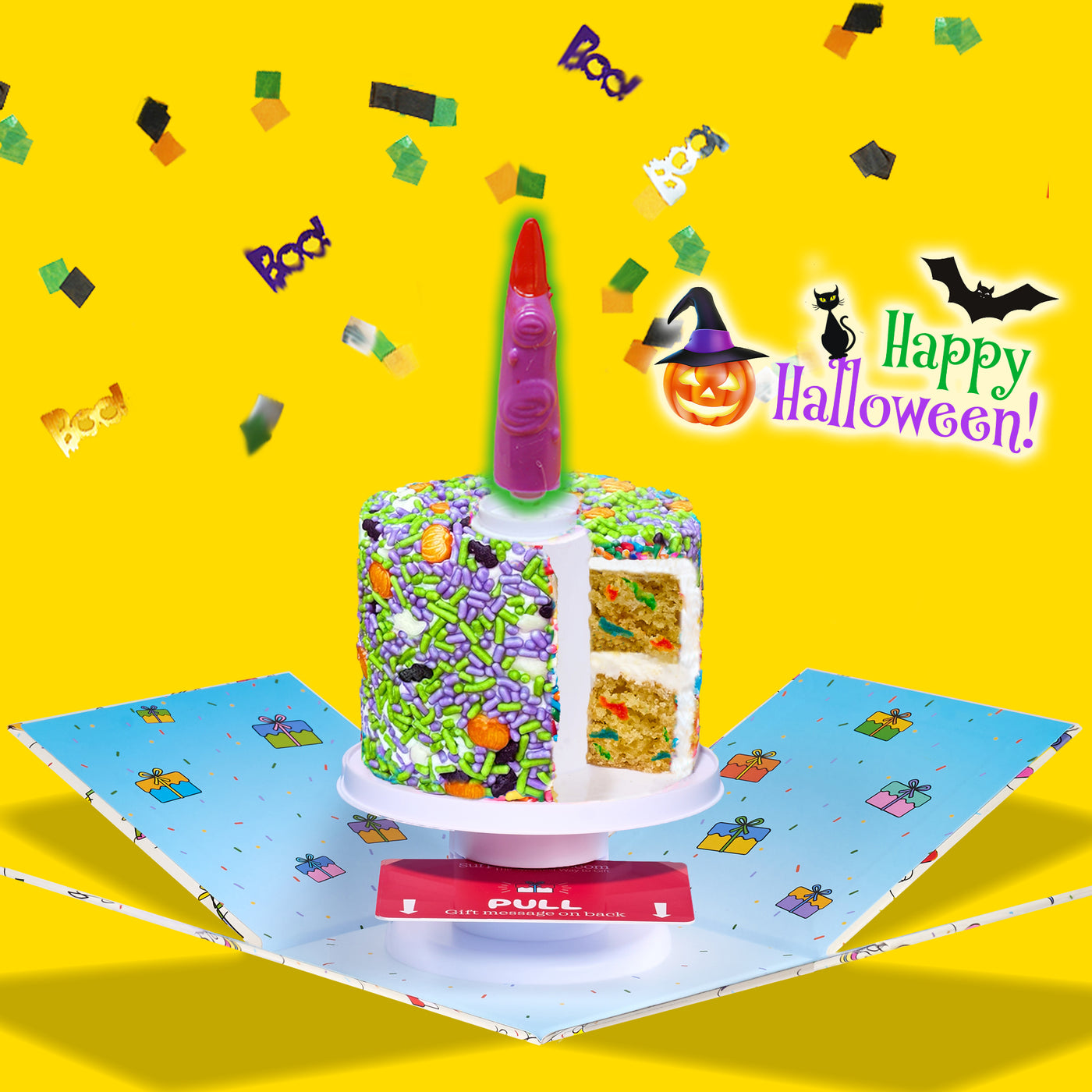 4"  Vanilla Halloween Surprise Cakes®
