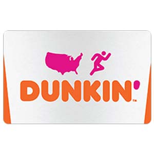 $50 Dunkins® Gift Card (+ $4.95 processing fee)