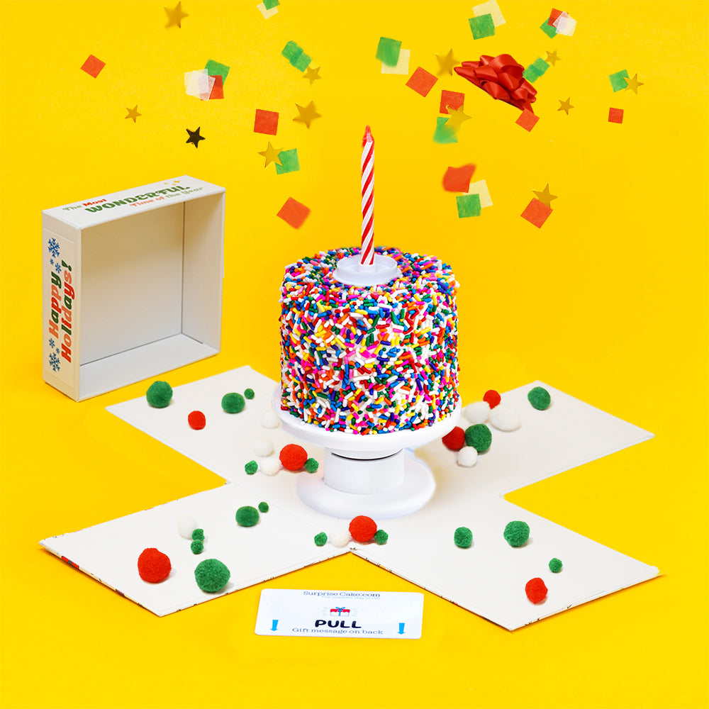 4" Gluten Free Rainbow Confetti Surprise Cake®