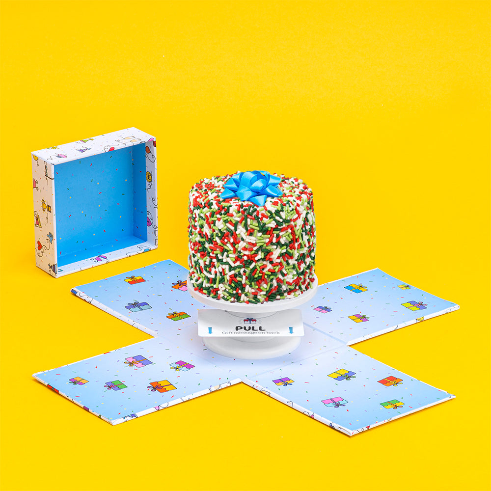 4" Gluten Free Rainbow Confetti Surprise Cake®