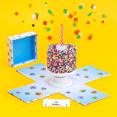 4" Gluten Free Rainbow Confetti Surprise Cake®