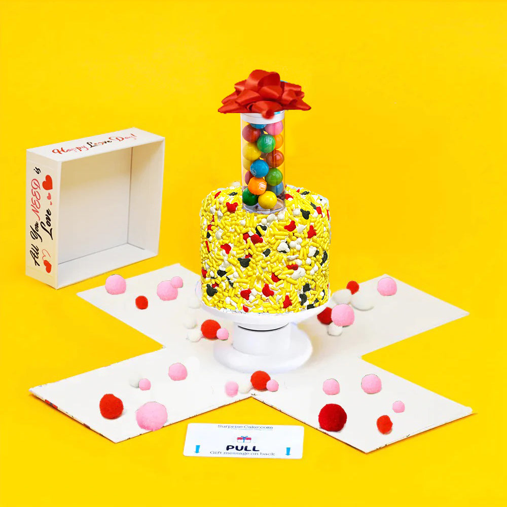 4" Mickey Mouse Vanilla Confetti Surprise Cake® - ©Disney