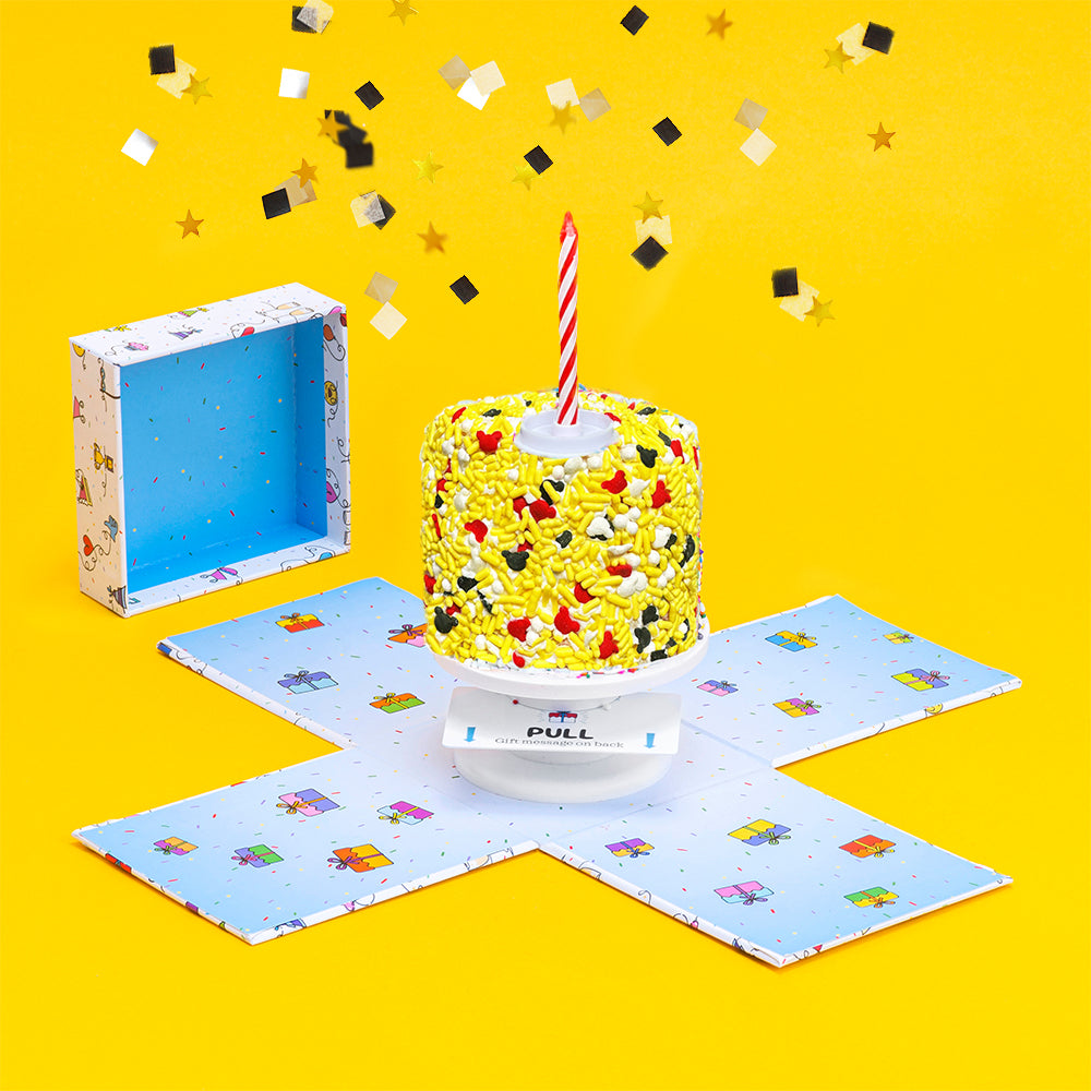 4" Mickey Mouse Vanilla Confetti Surprise Cake® - ©Disney
